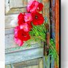Beautiful Old Door And Flowers Paint By Number