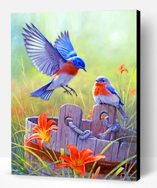 Blue Birds Paint By Number
