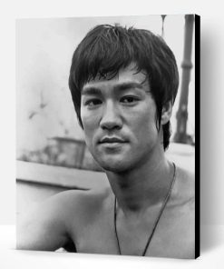 Black And White Bruce Lee Paint By Number