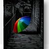 Black And White Colorful Umbrella Paint By Number