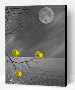 Black And White Yellow Aesthetic View Paint By Number