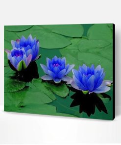 Blue Lotus Flowers Paint By Number
