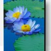 Blue Sacred Lotus Paint By Number