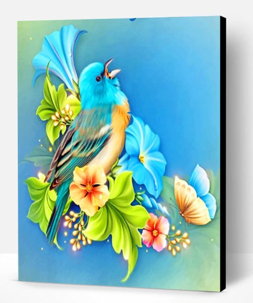 Blue Bird Paint By Number