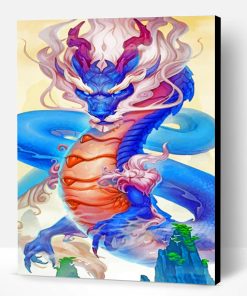 Blue Dragon Paint By Numbe