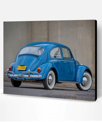 Blue Volkswagen Beetle Paint By Number