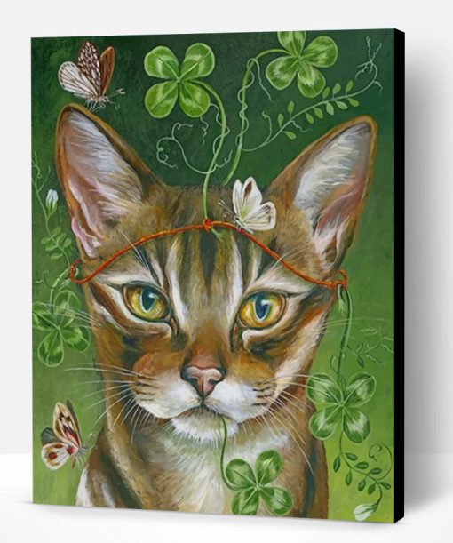 Cat And Butterfly Paint By Number