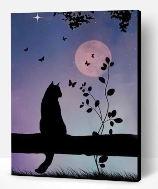 Cat Silhouette Paint By Number