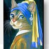 Cat With Pearl Earring Paint By Number