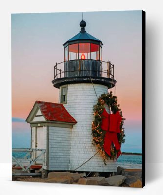 Christmas Lighthouse Paint By Number