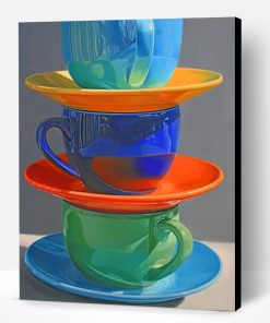 Coffee Cups Paint By Number