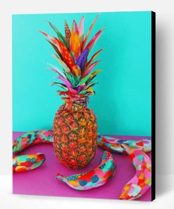 Colorful Pineapple And Bananas Paint By Number