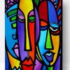 Colorful Abstract Faces Paint By Number
