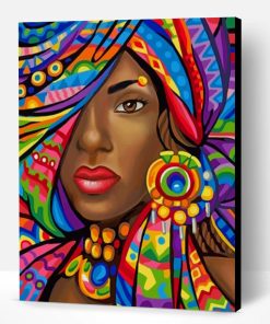 Colorful African Woman Paint By Number