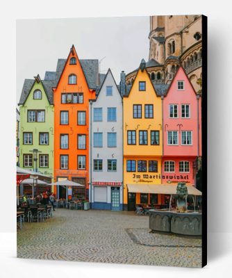 Colorful Buildings In Cologne Germany Paint By Number