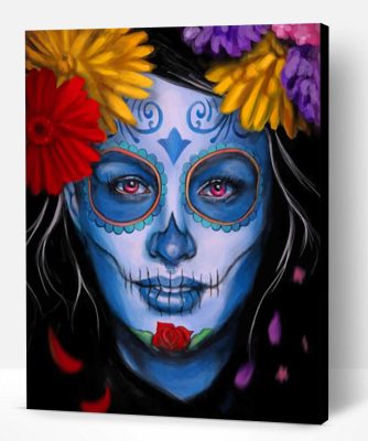 Female Sugar Skull Paint By Number