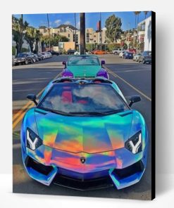 Colorful Lamborghini Paint By Number