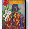 Colorful Woman Carrying Fruits And Flowers Paint By Number