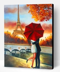 Couple In Paris France Paint By Number