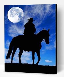 Cowboy Under The Moon Paint By Number