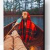 Dog In Boat With Blanket Paint By Number