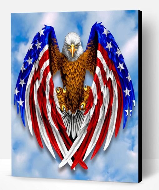 Eagle American Flag Paint By Number