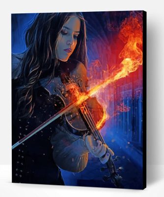 Fire Violinist Paint By Number