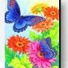 Flowers And Butterflies Paint By Number