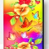 Flowers And Butterflies Paint By Number