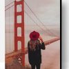 Girl Watching Golden Gate Bridge Paint By Number