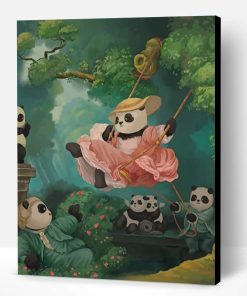 Happy Panda Family Paint By Number