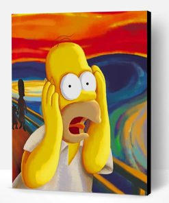 Homer Simpson In The Scream Paint By Number