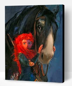 Merida And Black Horse Paint By Number