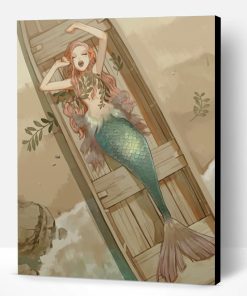 Mermaid On A Boat Paint By Number