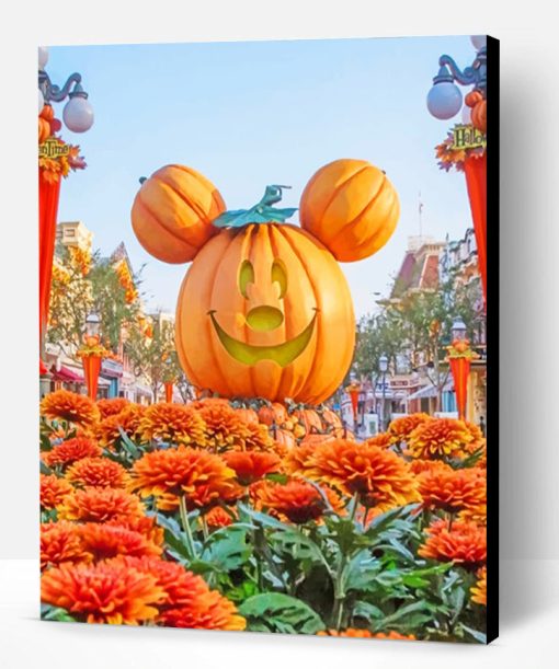 Mickey Pumpkin Paint By Number