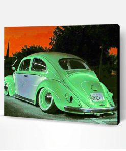 Mint Green VW Bug Paint By Number