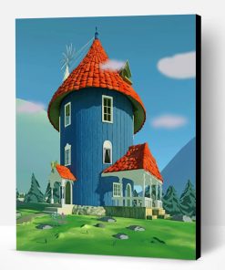 Moomins Cartoon House Paint By Number