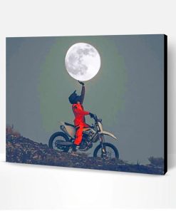 Motocross Moon Paint By Number