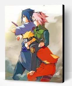 Naruto Sasuke And Sakura Paint By Number