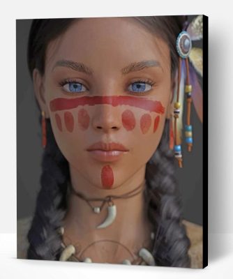 Native American Girl Paint By Number