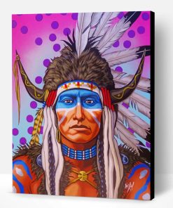 Native American Man Paint By Number