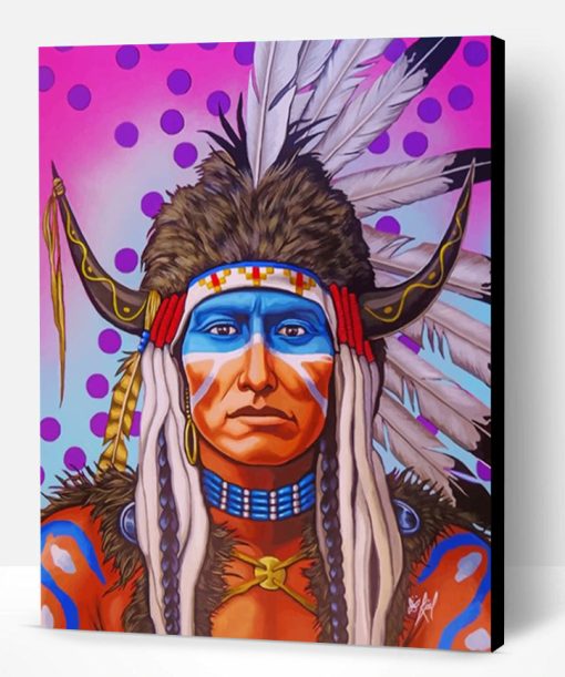 Native American Man Paint By Number