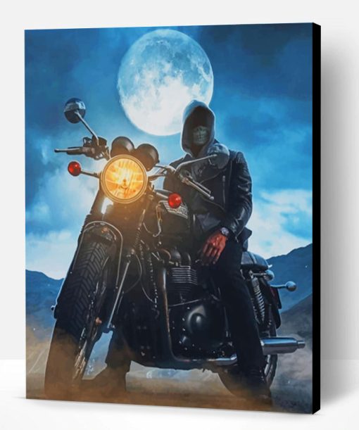 Night Biker Paint By Number