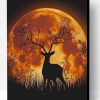 Night Moon Deer Silhouette Paint By Number