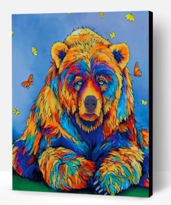 Old Colorful Bear Paint By Number