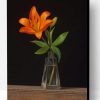 Orange Flower In A Glass Vase Paint By Number