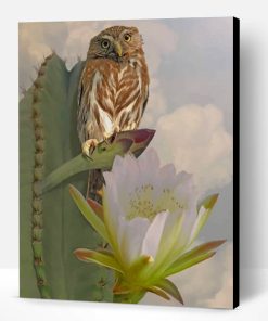 Owl And Cactus Paint By Number