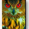 Owl With Red Eyes Paint By Number