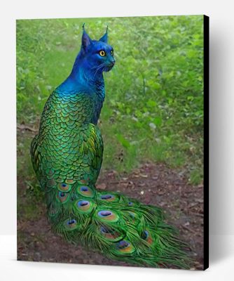 Peacock Cat Paint By Number