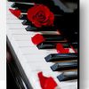 Piano And Red Rose Paint By Number
